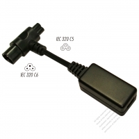AC変換DC・ 5V 1A T 形 USB充電器・ 2 P + 接地 C5/ Sheet A + USB・（15CM ACワイヤーを含み）