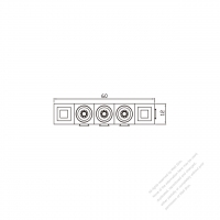 20A/30A・ 3-ピン 電池バッテリーバナナプラグ コネクタ ・ 60mm X 12mm