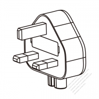 ACアダプタノート用・英国L 形プラグ変換 IEC 320 C7 メガネ型コネクタ・3 P->2 P・2.5A 250V