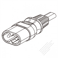 AC電源 2 P コネクタ・IEC 320 C7 ・ストレート形・(極性あり) 2.5A/ 10A/ 13A 125 or 250V