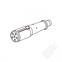 RV/トラック/トレーラーリア専用コネクタ小型 6メス 丸形ピントレーラーコネクタ