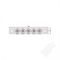 20A/30A・ 5-ピン 電池バッテリーバナナプラグ コネクタ ・ 84mm X 12mm