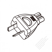 ACアダプタノート用・豪州プラグ変換 IEC 320 C7 メガネ型コネクタ・2 P->2 P・2.5A 250V