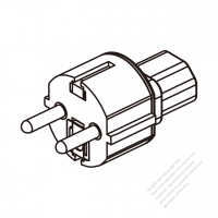 ACアダプタ・欧州プラグ変換 IEC 320 C13 パソコン用 コネクタ・3 P->3 P・10A 250V