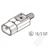 IEC 320 Sheet E AC電源プラグ コネクタ・2 P + 接地・ 15A 北米家庭用電源