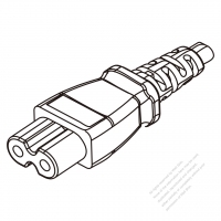 AC電源 2 P コネクタ・IEC 320 C7 ・ストレート形・2.5A 250V