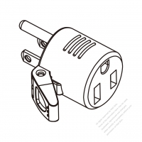 ACアダプタ・北米NEMA 5-15P プラグ変換NEMA 5-15Rコネクタ・3 P->3 P 引き出す簡単なタイプ