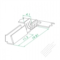 WS-002 シリーズ 2 x 4 U 形端子(小さい口)