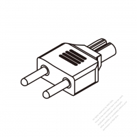 ACアダプタノート用・オランダプラグ変換 IEC 320 C7 メガネ型コネクタ・2 P->2 P・2.5A 250V