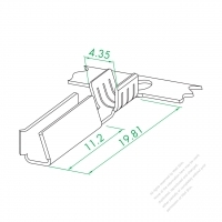 WS-002 シリーズ 2 x 4 U 形端子(中口)