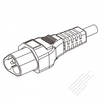 北米 AC電源 3-ピン コネクタ(オス）・IEC 320 Sheet A・ストレート形・10A 125/250V