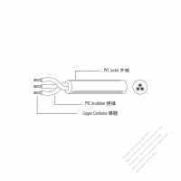 中国の規格 PVC ビニル ケーブル 227 IEC 52 (RVV) 300/300