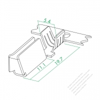 WS-002F 2 x 6 U 形端子