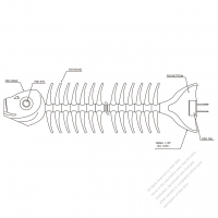 魚の骨モデリング延長コード・ NEMA 1-15P・ 180° 回転プラグ 13A 125V~