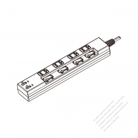 日本電源タップ 2 P  4個口・スイッチ4個・USB 充電 2個口・5V 1A