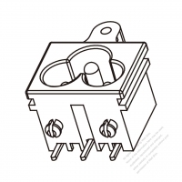 IEC 320 (C6) 家電製品用ACソケット 2.5A