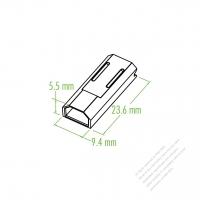 プラスチックコネクタ 23.6mm X 9.4mm X 5.5mm 1 -ピン