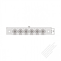 20A/30A・ 6-ピン 電池バッテリーバナナプラグ コネクタ ・ 96mm X 12mm