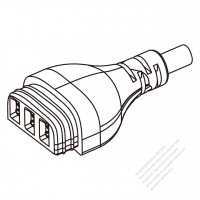 3-ピン 扇風機電源コネクタ