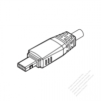 USB プラグ 12 -ピン (ストレート形)