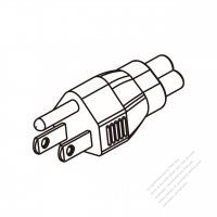 ACアダプタノート用・北米 プラグ変換 IEC 320 Sheet Aミッキー型コネクタ・3 P->3 P・2.5A 125V