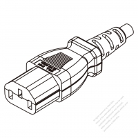 英国AC電源 3-ピンコネクタ・IEC 320 C13 ・ストレート形・10A 125/250V