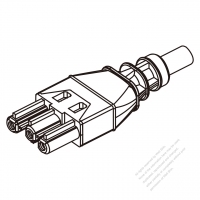 照明器具用・（メス）AC電源 コネクタ・座 2 P ストレート形16A 250V