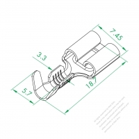 WS-OR-124 ストレート端子小さい口