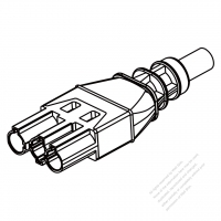 照明器具用・（メス）AC電源 コネクタ・座  3-ピンストレート形 16A 250V