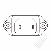 IEC 320 (C18) 家電製品用ACソケット・ 10A 250V