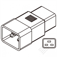 IEC 320アダプタ・Sheet I サーバ用水平3本 変換 C19 コネクタ・ 3 P->3 P