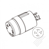 RV用 ACアダプタ・NEMA L14-20P 4 Pプラグ変換 TT-30Rコネクタ ・アセンブリ式・4 P->3 P・20A 125V/250V変換30A 125V