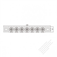 20A/30A・ 7-ピン 電池バッテリーバナナプラグ コネクタ ・ 108mm X 12mm