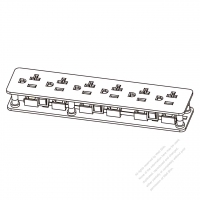 北米NEMA 5-15R/20Rソケット x 6・2 P + 接地・15A/20A 125V