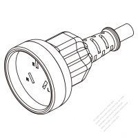 中国 AC電源 3-ピン コネクタ・ 10A 250V