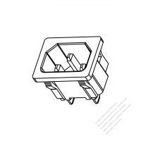 IEC 320 (C14) 家電製品用ACソケット・ 10A 250V