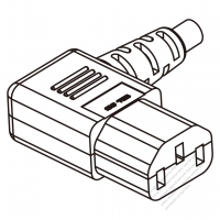 AC電源 3-ピンコネクタ・IEC 320 C13・ L形・ 7A/10A/13A/15A 125V/250V