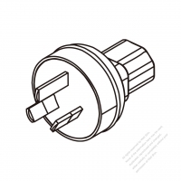 ACアダプタ・豪州プラグ変換 IEC 320 C13 パソコン用 コネクタ・3 P->3 P・10A 250V