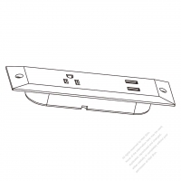 北米NEMA 5-15R ソケット X 1・輸出 5V 1A USB X 2