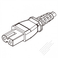 北米 AC電源 2 P コネクタ・IEC 320 C7・ストレート形・10/13A 125/250V