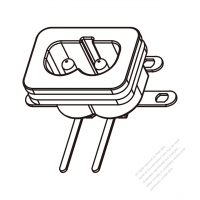 IEC 320 (C8) 家電製品用ACソケット B 形・極性付・2.5A