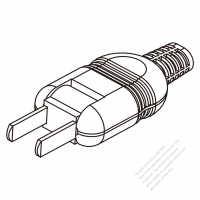 中国・180度回転ピン・ 2 P AC電源 プラグ・10A 250V