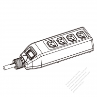 IEC 320電源タップ Sheet F アウトレット 3 P・ 4個口・ 10A 250V