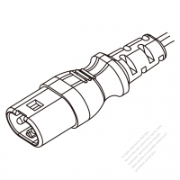 AC電源 2 P コネクタ・IEC 320 C7 ・ストレート形・2.5A 250V
