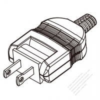 北米・180度回転ピン・ 2 P AC電源 プラグ・(NEMA 1-15P)・ 15A 125V