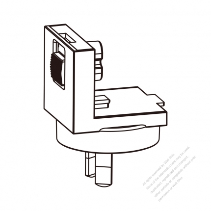 AC轉接頭, 澳洲彎頭轉IEC 320 C7連接器, 2轉2-Pin, 2.5A 250V