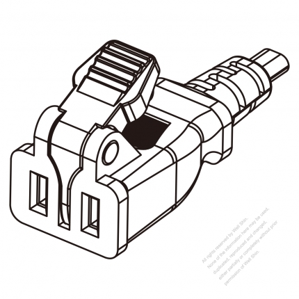 台灣AC電源線連接器2 芯 3A-7A 125V