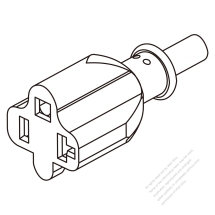 美國/加拿大AC電源線連接器3 芯 (NEMA 5-15R/20R)  13A/15A/20A 125V