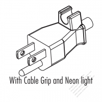 美國/加拿大NEMA 5-15P 直式 AC插頭2 P/ 3 芯接地 15A 125V