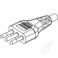 義大利3-Pin 直式 AC插頭 10A 250V